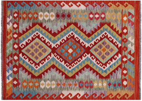 Reversible Wool On Wool Flat Weave Kilim Rug - Manhattan Rugs