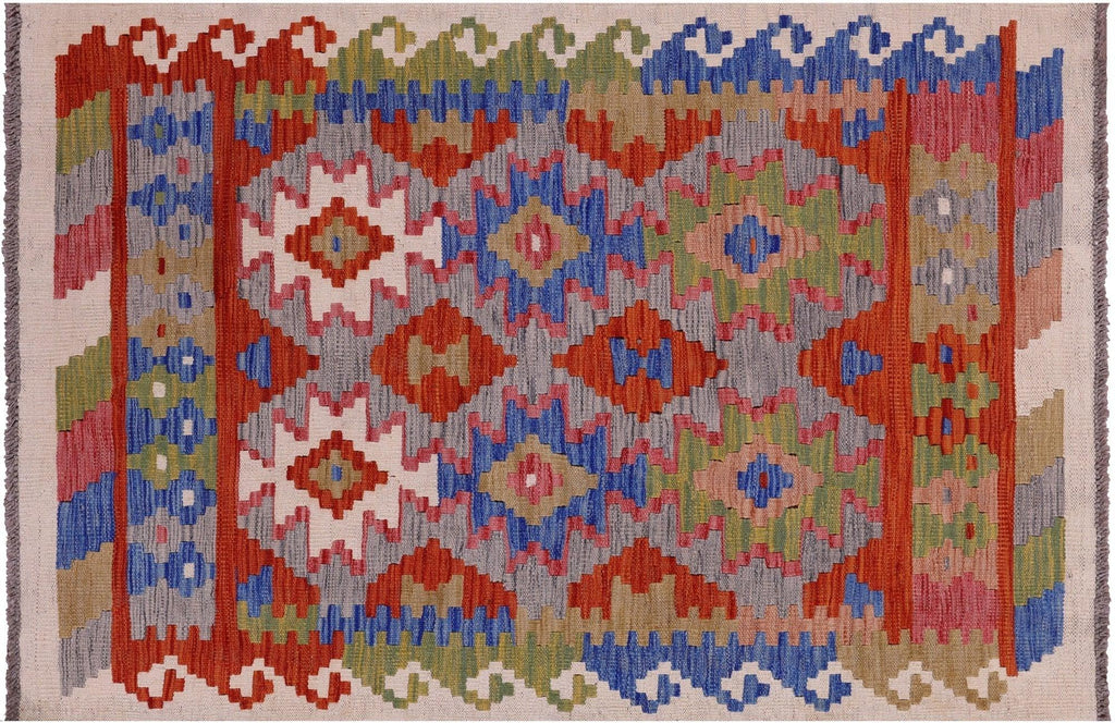 Flat Weave Kilim Reversible Wool On Wool Rug - Manhattan Rugs