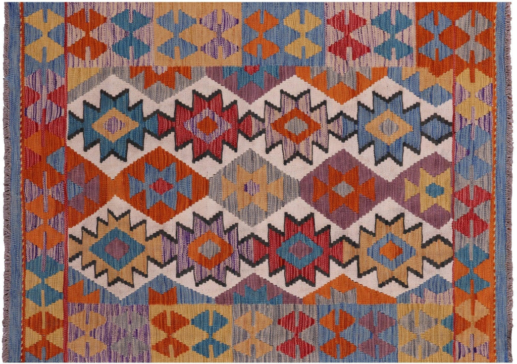 Wool On Wool Reversible Kilim Flat Weave Rug - Manhattan Rugs