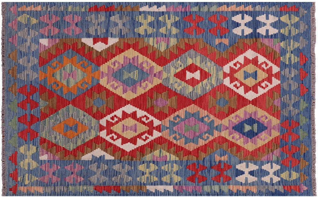 Reversible Kilim Flat Weave Wool On Wool Rug - Manhattan Rugs