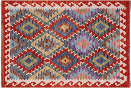 Wool On Wool Reversible Kilim Flat Weave Rug - Manhattan Rugs