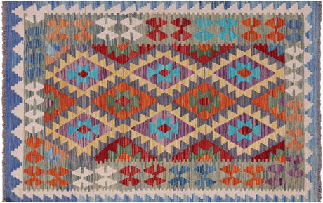 Flat Weave Kilim Reversible Wool On Wool Rug - Manhattan Rugs