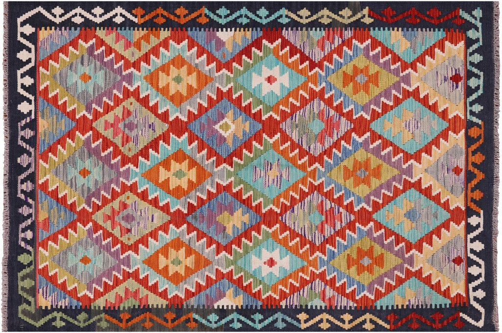 Reversible Kilim Flat Weave Wool On Wool Rug - Manhattan Rugs