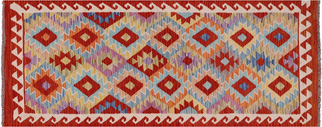 Kilim Flat Weave Reversible Wool On Wool Runner Rug - Manhattan Rugs
