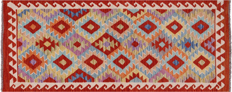Kilim Flat Weave Reversible Wool On Wool Runner Rug - Manhattan Rugs