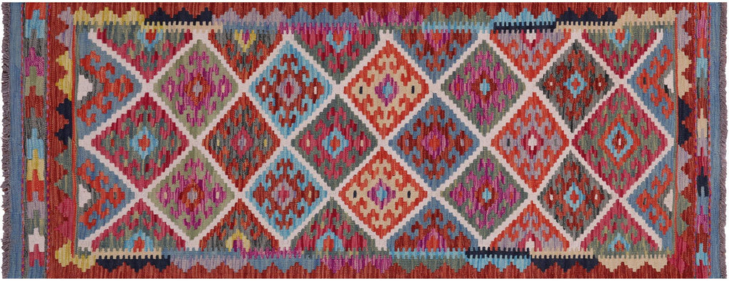 Runner Wool On Wool Flat Weave Kilim Reversible Rug - Manhattan Rugs
