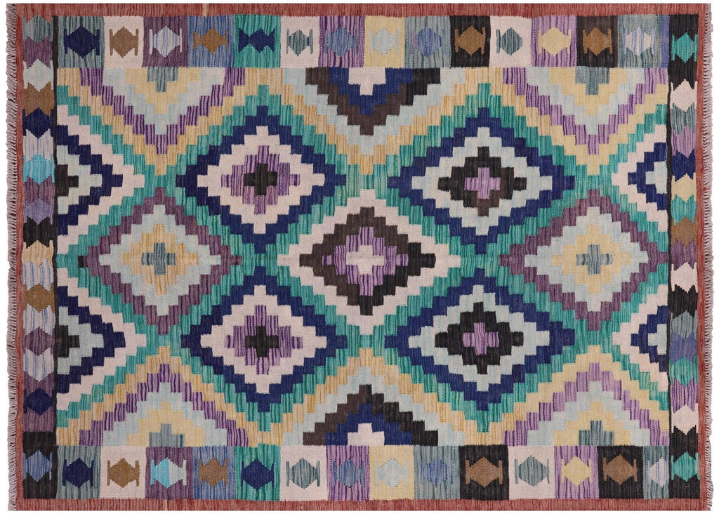 Reversible Flat Weave Kilim Wool On Wool Rug - Manhattan Rugs