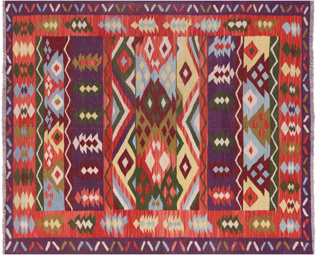 Reversible Kilim Flat Weave Wool On Wool Rug - Manhattan Rugs
