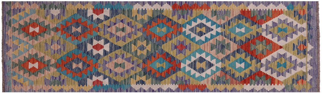 Kilim Flat Weave Reversible Wool On Wool Runner Rug - Manhattan Rugs
