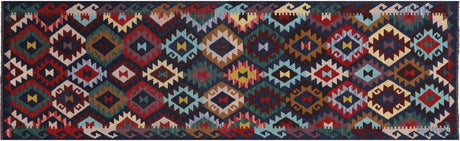 Runner Reversible Kilim Flat Weave Wool On Wool Rug - Manhattan Rugs