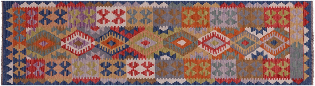 Reversible Wool On Wool Kilim Flat Weave Runner Rug - Manhattan Rugs