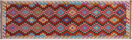 Runner Kilim Flat Weave Wool On Wool Reversible Rug - Manhattan Rugs
