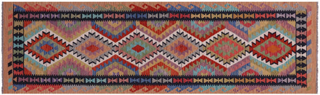 Runner Reversible Kilim Flat Weave Wool On Wool Rug - Manhattan Rugs