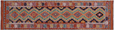 Kilim Flat Weave Reversible Wool On Wool Runner Rug - Manhattan Rugs