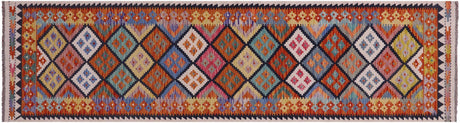 Wool On Wool Kilim Flat Reversible Weave Runner Rug - Manhattan Rugs