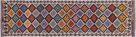 Kilim Flat Weave Wool On Wool Reversible Runner Rug - Manhattan Rugs