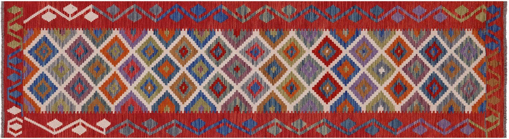 Kilim Flat Weave Wool On Wool Reversible Runner Rug - Manhattan Rugs