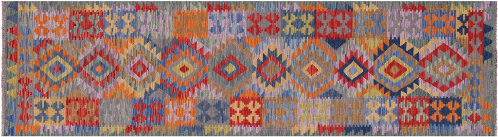 Runner Wool On Wool Kilim Flat Weave Reversible Rug - Manhattan Rugs