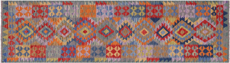 Runner Wool On Wool Kilim Flat Weave Reversible Rug - Manhattan Rugs