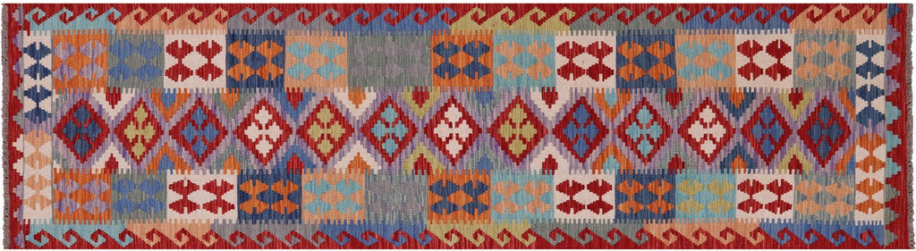 Kilim Flat Weave Wool On Wool Runner Reversible Rug - Manhattan Rugs