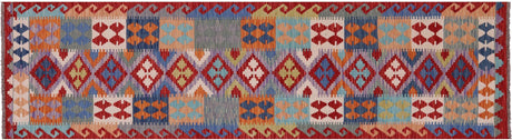 Kilim Flat Weave Wool On Wool Runner Reversible Rug - Manhattan Rugs