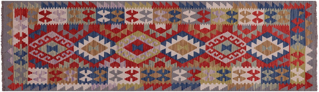 Kilim Flat Weave Reversible Wool On Wool Runner Rug - Manhattan Rugs
