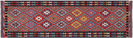Wool On Wool Reversible Kilim Flat Weave Runner Rug - Manhattan Rugs