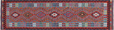 Runner Wool On Wool Kilim Flat Weave Reversible Rug - Manhattan Rugs