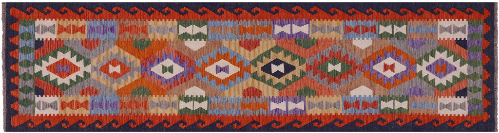 Runner Reversible Kilim Flat Weave Wool On Wool Rug - Manhattan Rugs
