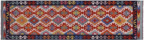 Runner Reversible Kilim Flat Weave Wool On Wool Rug - Manhattan Rugs