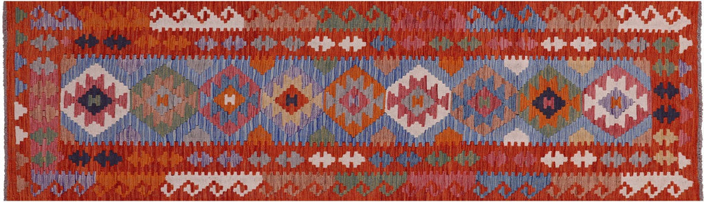 Reversible Kilim Flat Weave Wool On Wool Runner Rug - Manhattan Rugs
