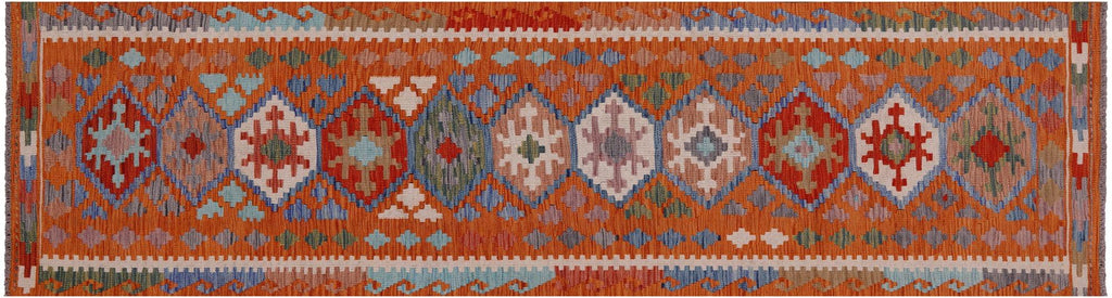 Kilim Flat Weave Reversible Wool On Wool Runner Rug - Manhattan Rugs