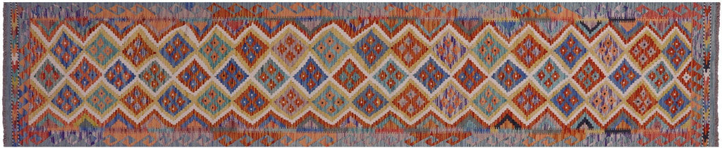 Kilim Flat Weave Reversible Wool On Wool Runner Rug - Manhattan Rugs