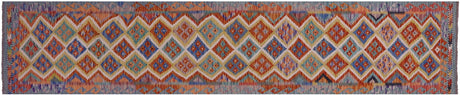 Kilim Flat Weave Reversible Wool On Wool Runner Rug - Manhattan Rugs