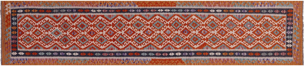 Flat Weave Kilim Reversible Wool On Wool Runner Rug - Manhattan Rugs