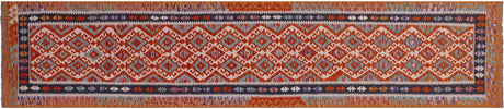 Flat Weave Kilim Reversible Wool On Wool Runner Rug - Manhattan Rugs