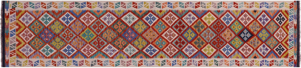 Reversible Kilim Flat Weave Runner Rug Wool On Wool - Manhattan Rugs