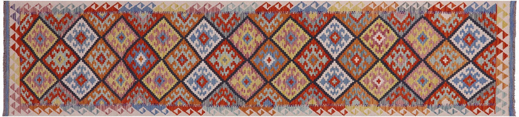 Kilim Flat Weave Reversible Wool On Wool Runner Rug - Manhattan Rugs