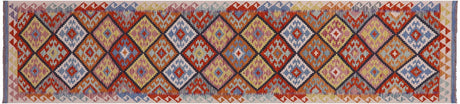 Kilim Flat Weave Reversible Wool On Wool Runner Rug - Manhattan Rugs