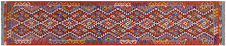 Wool On Wool Reversible Kilim Flat Weave Runner Rug - Manhattan Rugs