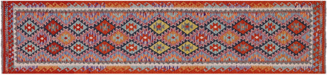 Runner Wool On Wool Reversible Kilim Flat Weave Rug - Manhattan Rugs