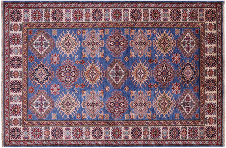 Super Kazak Geometric Handmade Wool Rug - Manhattan Rugs