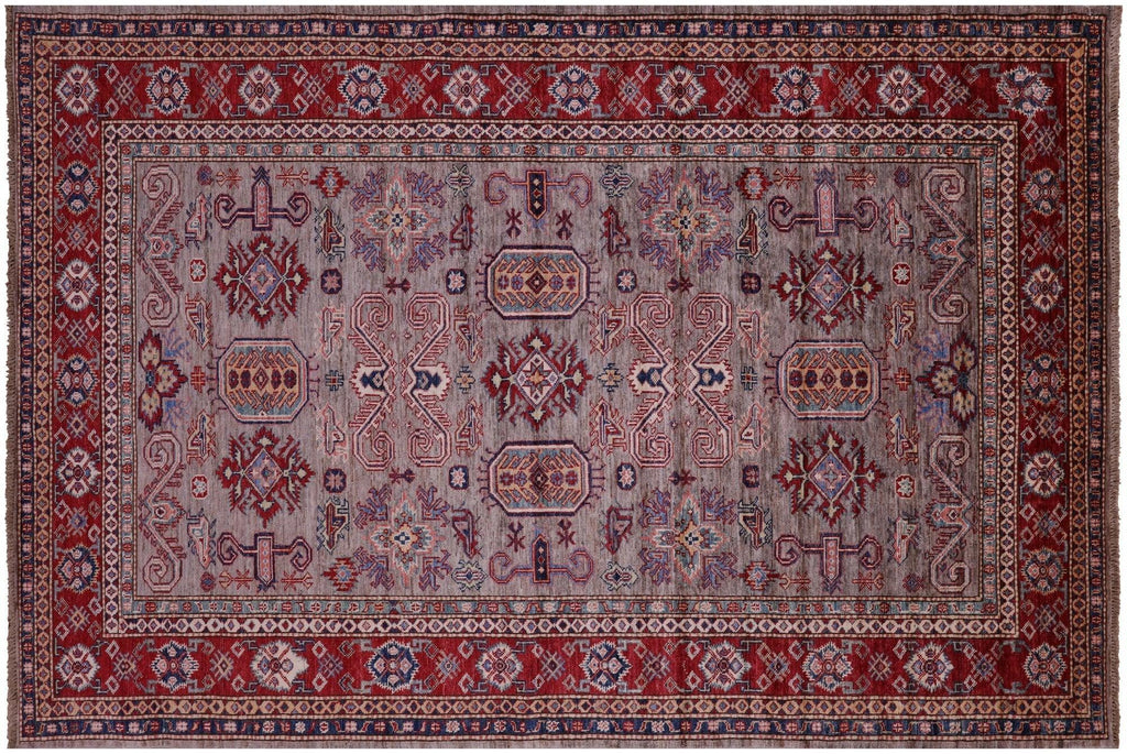 Super Kazak Geometric Handmade Wool Rug - Manhattan Rugs