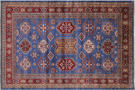 Super Kazak Geometric Handmade Wool Rug - Manhattan Rugs