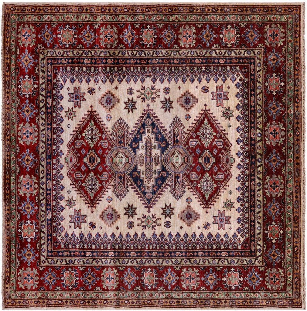 Square Super Kazak Handmade Wool Rug - Manhattan Rugs