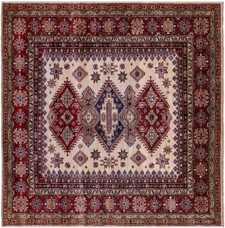 Square Super Kazak Handmade Wool Rug - Manhattan Rugs