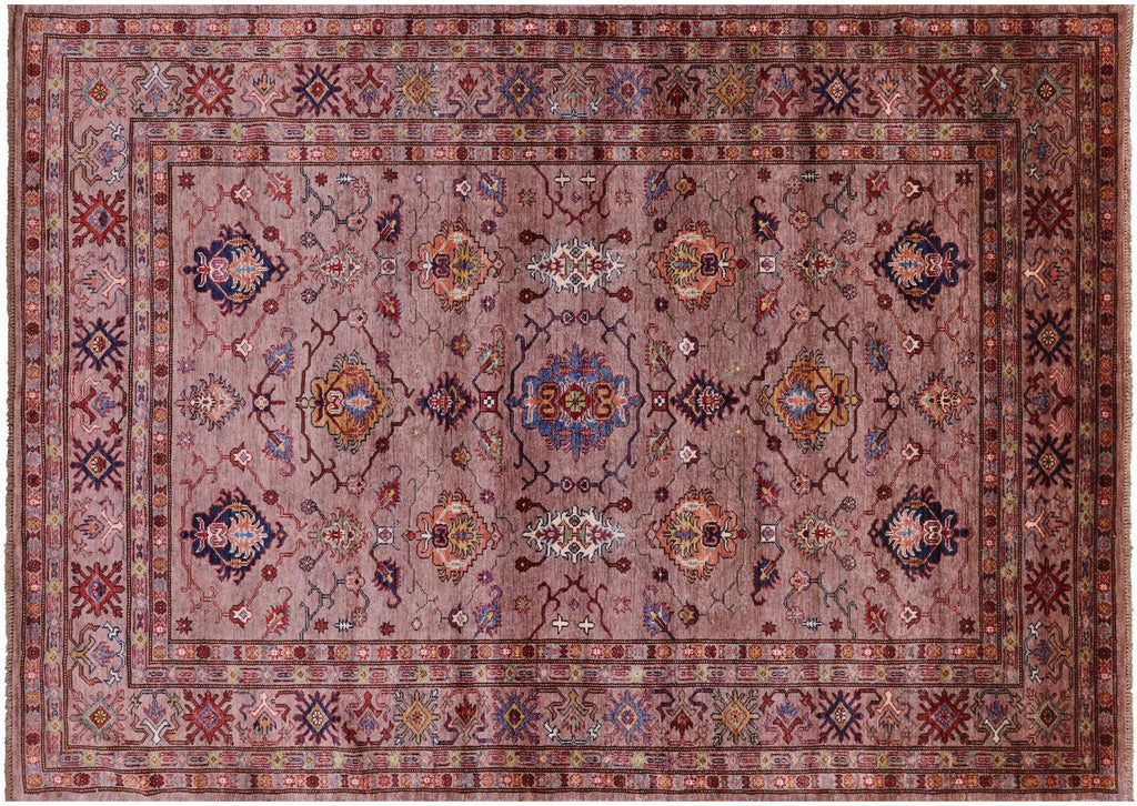 Super Kazak Geometric Hand Knotted Wool Rug - Manhattan Rugs