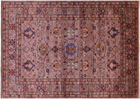 Super Kazak Geometric Hand Knotted Wool Rug - Manhattan Rugs