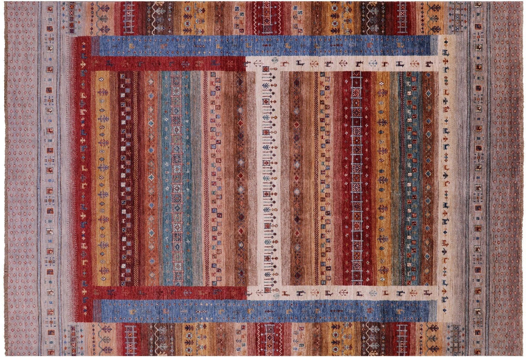 Tribal Persian Gabbeh Hand Knotted Wool Rug - Manhattan Rugs
