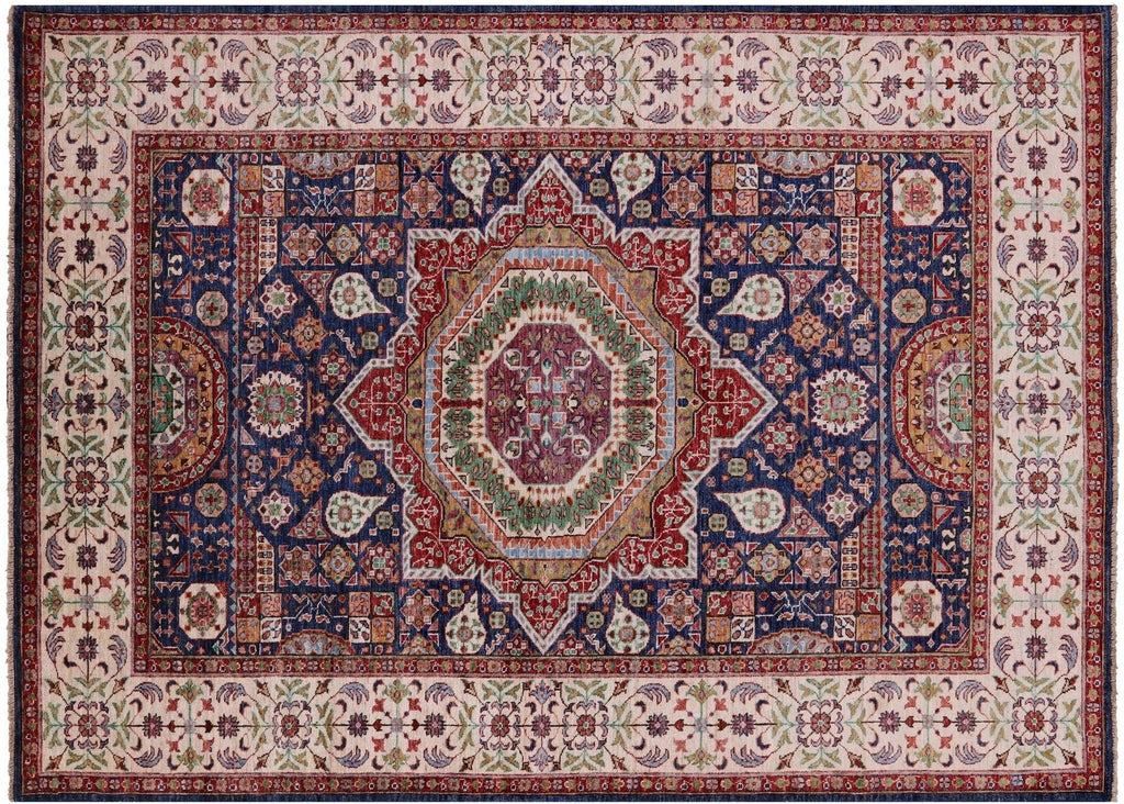 Geometric Mamluk Handmade Wool Rug - Manhattan Rugs